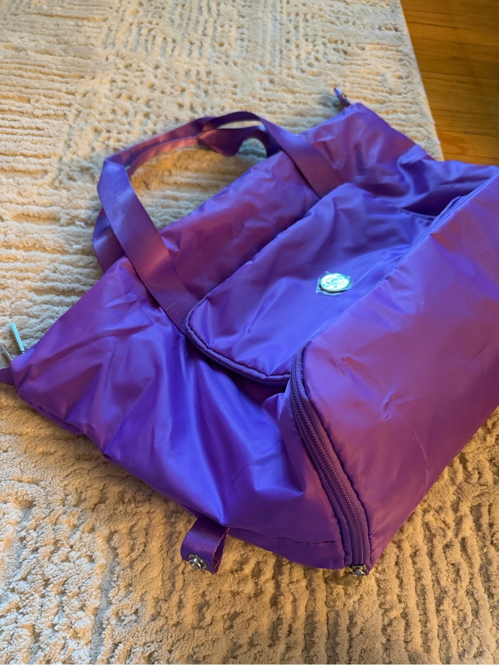 Purple Nylon Tote Bag - Picture 3 of 7